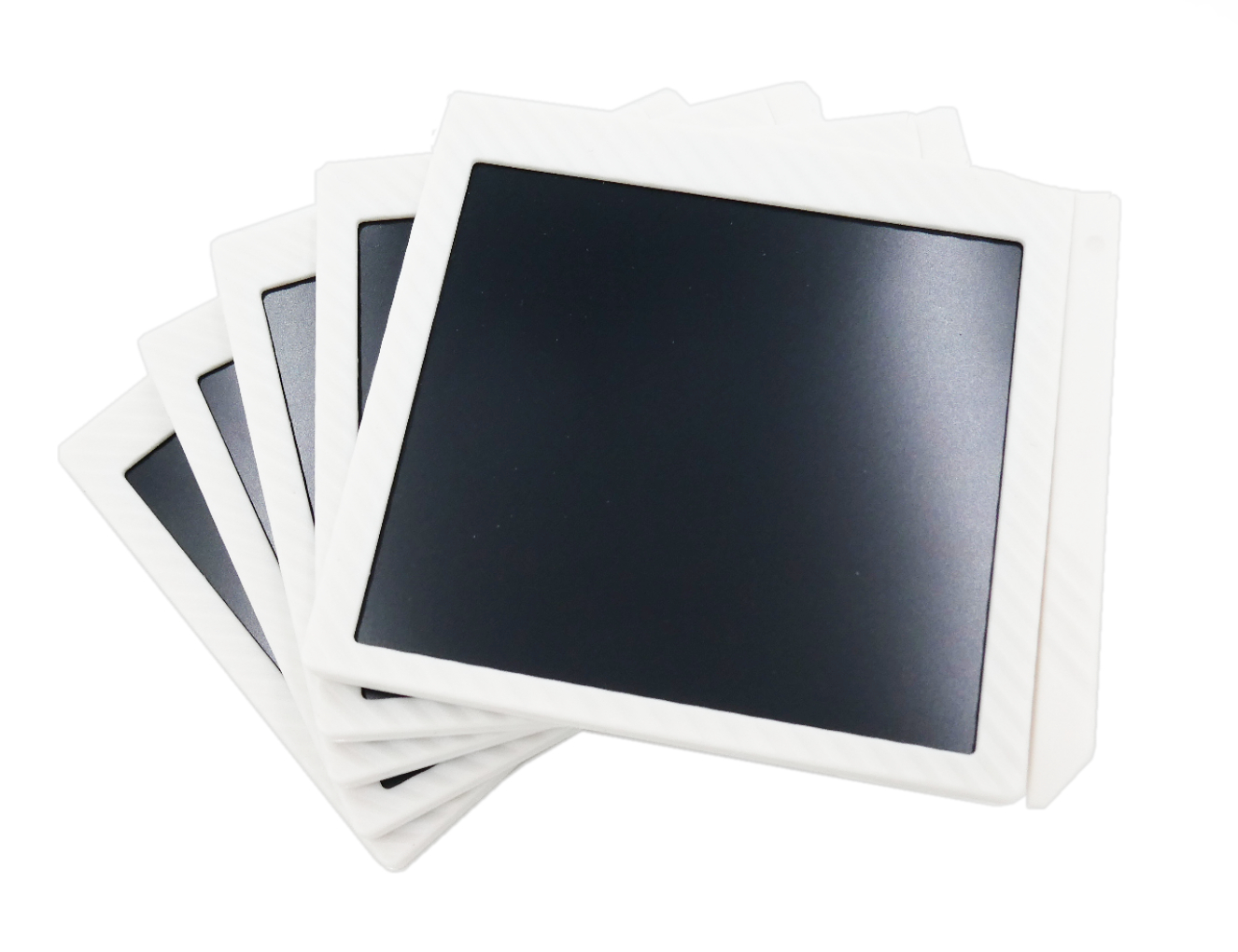 3947 PPLS ミニ電子メモパッド タッチ消去 画面サイズ73×62mm ホワイト 5枚入お徳用パック