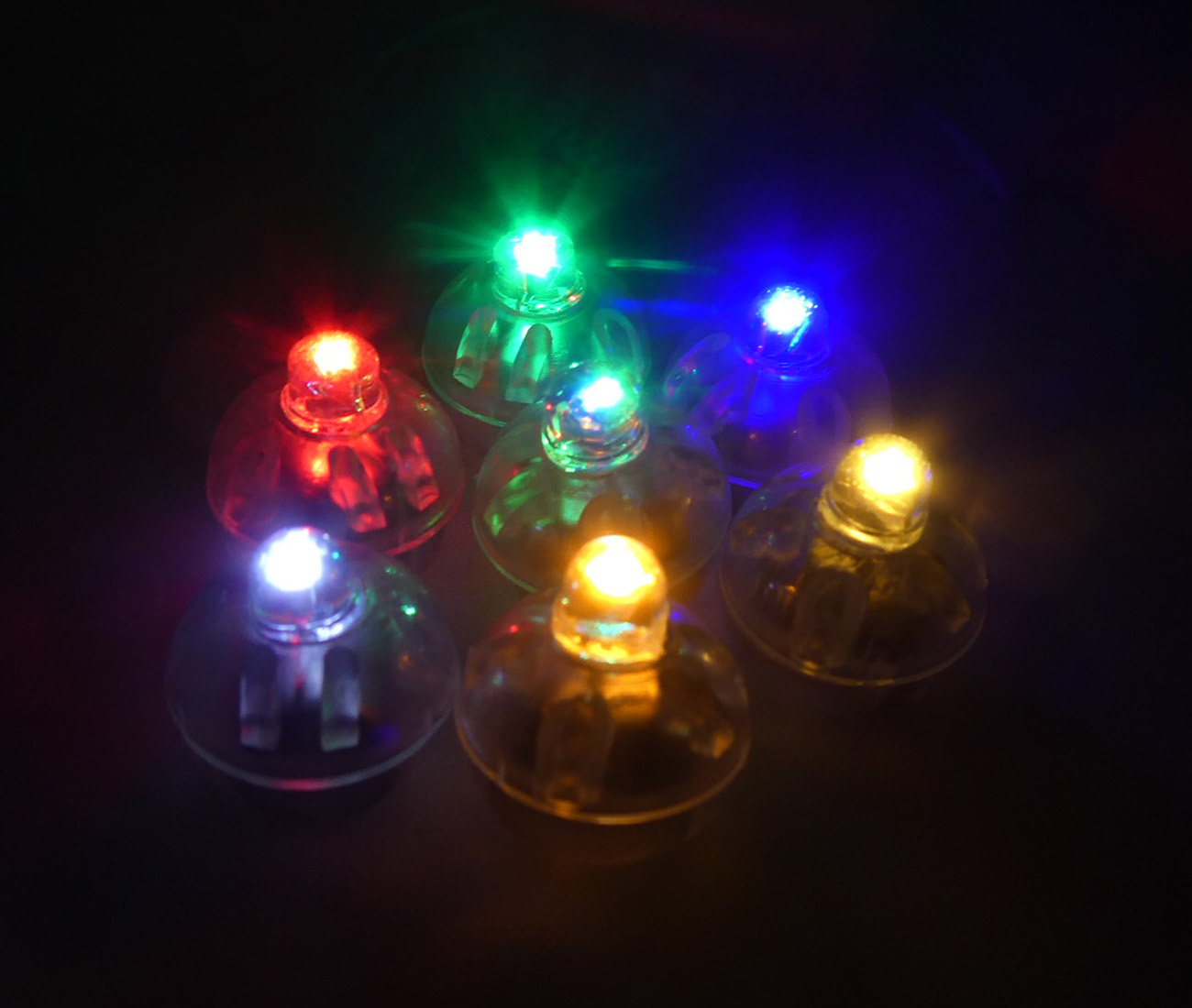4018 PPLS 超小型LEDバルーンライト 電池内蔵 丸型ミニライト アソート 7色×10個 70個入