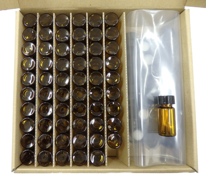 3016 PPLS 実験用 スクリュー管 ガラス瓶 容量:5ml 入数:60本 褐色瓶